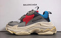 BALENCIAGA TRIPLE-S BLUE RED GREY BEIGE - shirtsshoesandmore