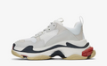 BALENCIAGA TRIPLE-S WHITE  RED - shirtsshoesandmore