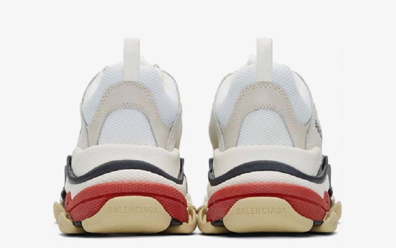 BALENCIAGA TRIPLE-S WHITE  RED - shirtsshoesandmore